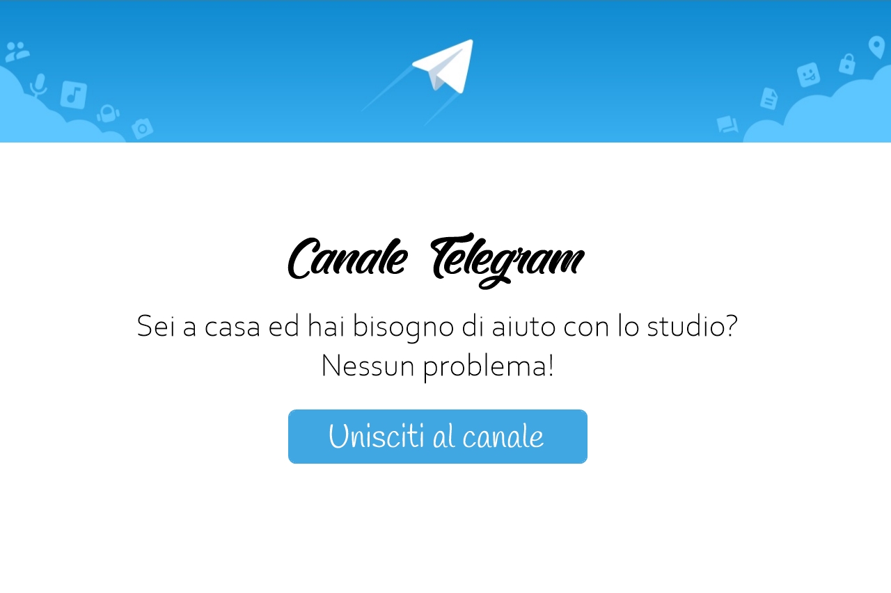 Canale Telegram Tutoraggio Online